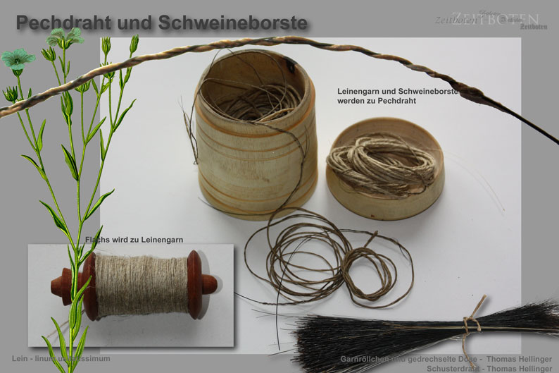 Pechdraht und Schweineborste